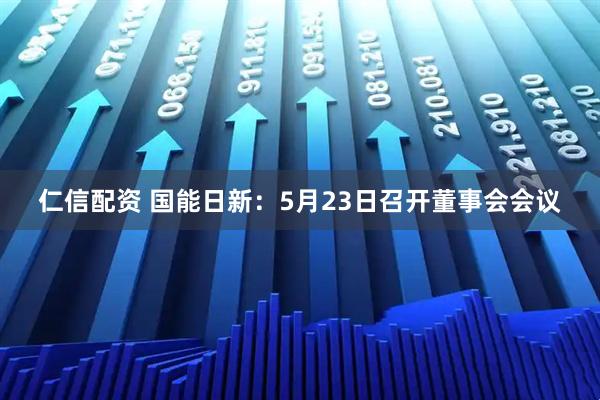 仁信配资 国能日新：5月23日召开董事会会议